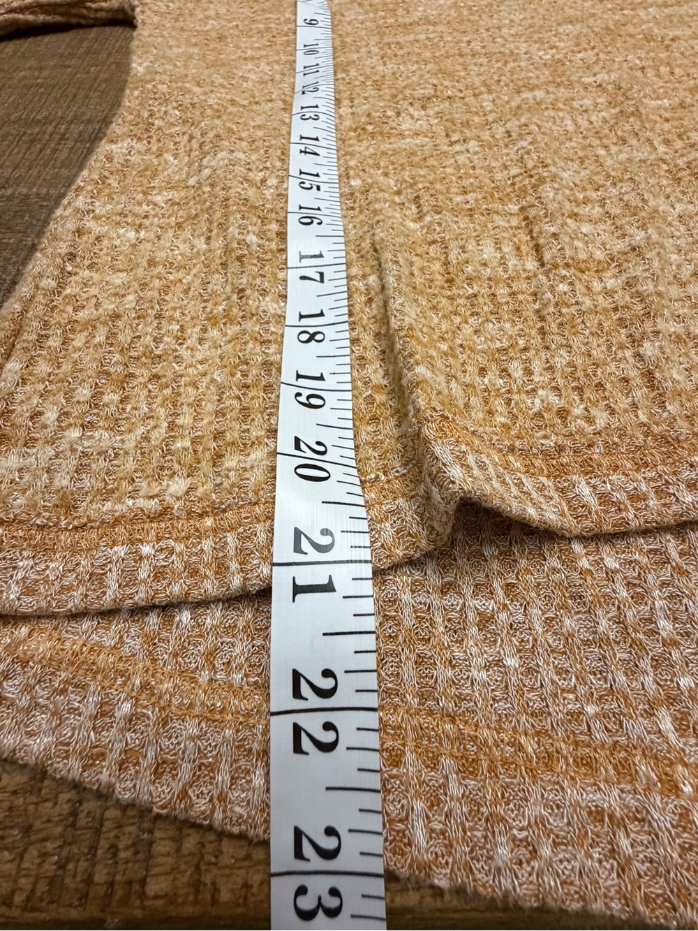 SO Women's Scoop Neck Sweater in Marled Camel - Picture 5 of 5
